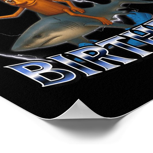 Brainrot Birthday Kids T - Shirt.pnng Poster (Ecke)