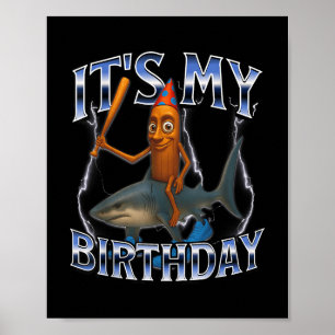 Brainrot Birthday Kids T - Shirt.pnng Poster