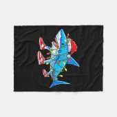 Brainrot Christmas Slang Gen Z Gen Alpha Meme Shar Fleecedecke (Vorderseite (Horizontal))