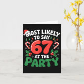 Brainrot Funny Xmas 67 Meme Christmas Most Likely  Karte (Gelbe Blume)