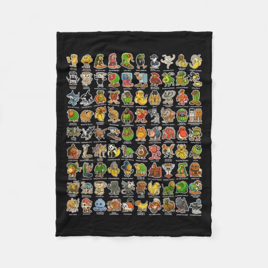 Brainrot Gen Z Funny Meme 90 Brainrot Char Fleecedecke (Vorderseite)