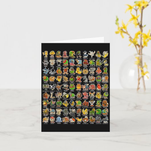 Brainrot Gen Z Funny Meme 90 Brainrot Char Karte (Gelbe Blume)