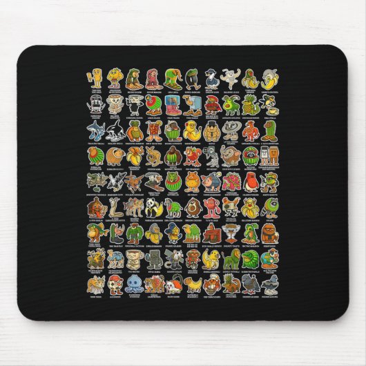 Brainrot Gen Z Funny Meme 90 Brainrot Char Mousepad (Vorne)