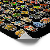 Brainrot Gen Z Funny Meme 90 Brainrot Char Poster (Ecke)