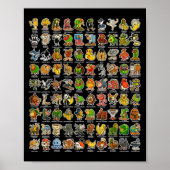 Brainrot Gen Z Funny Meme 90 Brainrot Char Poster (Vorne)