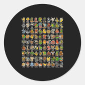 Brainrot Gen Z Funny Meme 90 Brainrot Char Runder Aufkleber (Vorderseite)