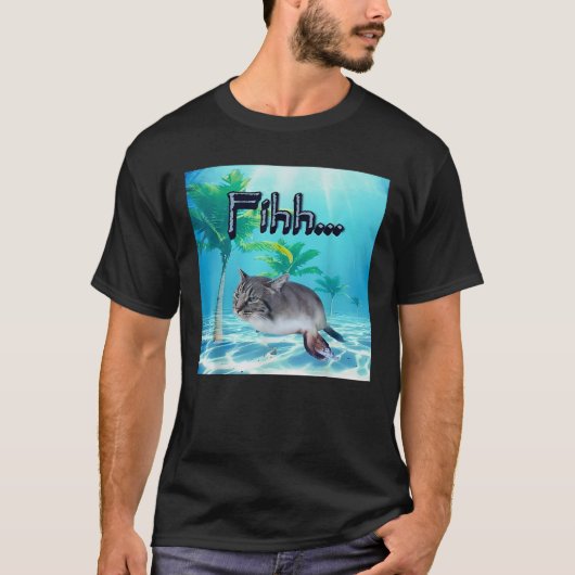 Brainrot gen z Spaß Cat meme fihh cat fish T-Shirt (Vorderseite)