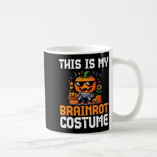 Brainrot Halloween Shirt Kids Boys 10-12 Girls Bra Kaffeetasse (Rechts)