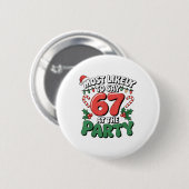Brainrot Lustiges Weihnachten 67 Meme Christmas Am Button (Vorne & Hinten)