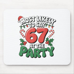 Brainrot Lustiges Weihnachten 67 Meme Weihnachten Mousepad