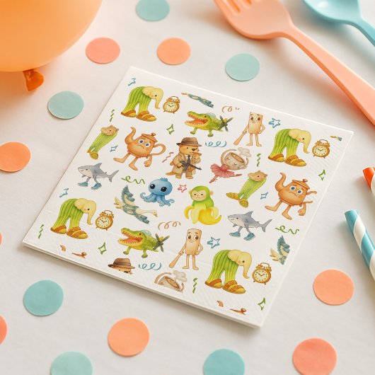 Brainrot Meme Birthday Party Serviette