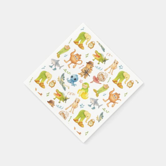 Brainrot Meme Birthday Party Serviette (Ecke)