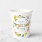 Brainrot Meme Geburtstagsfeier Pappbecher (Rückseite)