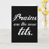 Brains Are The New Funny Feminist Litical Quote Karte (Gelbe Blume)
