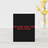 Brains Are The New Y2k Aesthetic Funny Feminist Karte (Gelbe Blume)