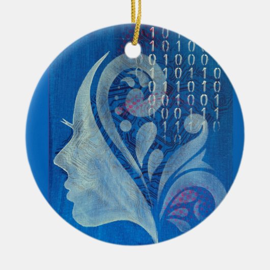 Brains & Bytes Keramik Ornament (Vorne)