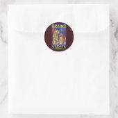 BRAINS ESCAPE INDICA RUNDER AUFKLEBER (Tasche)