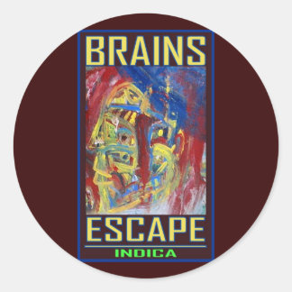 BRAINS ESCAPE INDICA RUNDER AUFKLEBER