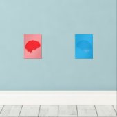 Brains in Red & Blue Bilderwand Sets (Holzboden)