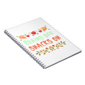 Brains Off Snacks on-School Lunch Break Notebook Notizblock (Rechte Seite)