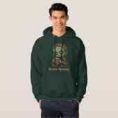 Brains Optional Zombie Coffee Funny Cute Undead  Hoodie (Vorne ganz)