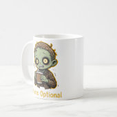 Brains Optional Zombie Coffee Funny Cute Undead  Kaffeetasse (Vorderseite Links)