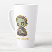 Brains Optional Zombie Coffee Funny Cute Undead  Milchtasse (Linke Ecke)