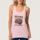 Brains Over Bordome Tank Top (Vorderseite)
