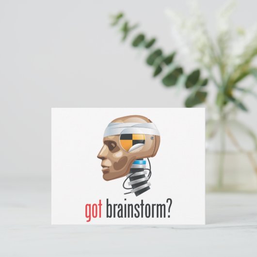 Brainstorm got? postkarte (Stehend Vorderseite)