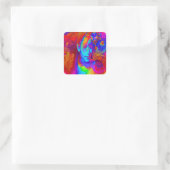 Brainstorm in Farbe Quadratischer Aufkleber (Tasche)