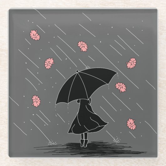 Brainstorm Pun Glasuntersetzer (Vorderseite)