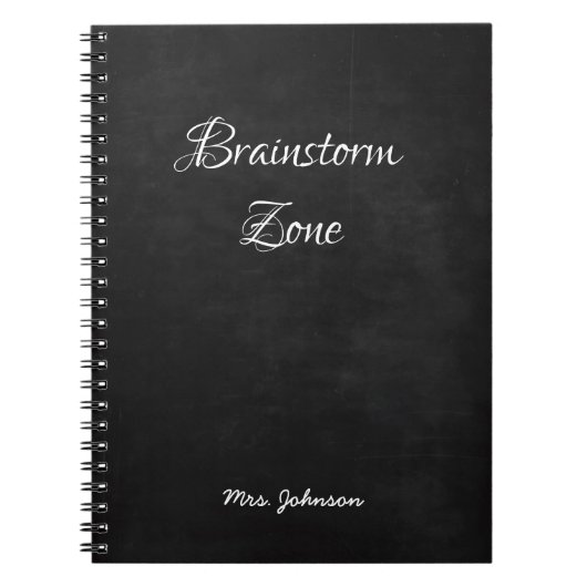 Brainstorm Zone Black Notebook Notizblock (Vorderseite)