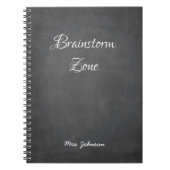 Brainstorm Zone graues Notebook Notizblock (Vorderseite)