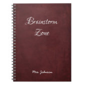 Brainstorm Zone Red Notebook Notizblock (Vorderseite)