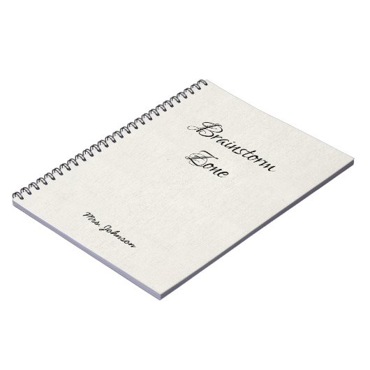 Brainstorm Zone White Notebook Notizblock (Linke Seite)