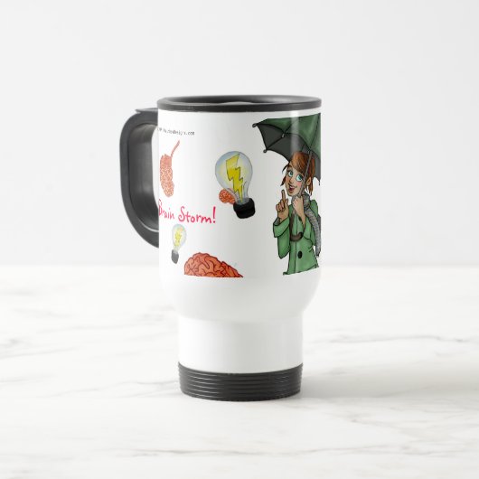 Brainstorming! Reise-Tasse Reisebecher (Vorderseite Links)