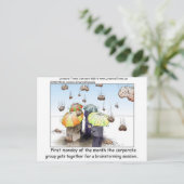 Brainstorming Session Funny T-Shirts Tasse Karten  (Stehend Vorderseite)