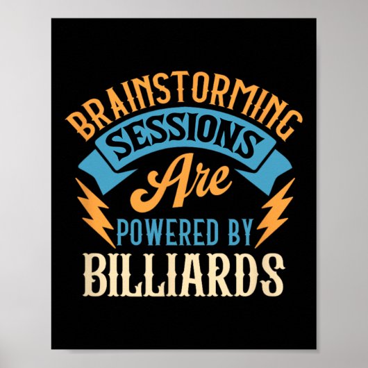 Brainstorming Sessions Billiards Enthusiast Poster (Vorne)