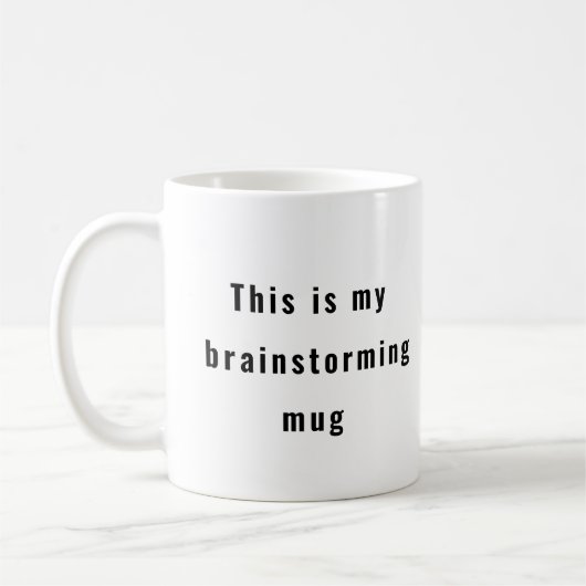 Brainstorming-Tasse - Ideengenerator Kaffeetasse (Links)