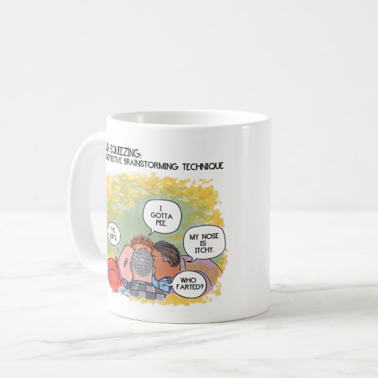 Brainstorming-Tasse Kaffeetasse (Vorderseite Links)