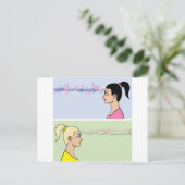 Brainwave-Frau Postkarte (Stehend Vorderseite)