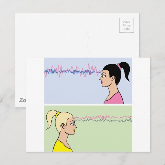 Brainwave-Frau Postkarte (Vorne/Hinten)