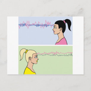 Brainwave-Frau Postkarte