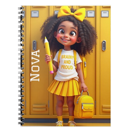 "Brainy and Proud" Locker Series - SpiralNotebook Notizblock (Vorderseite)