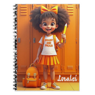 Brainy and Proud School Notebook - Orange Edition Notizblock