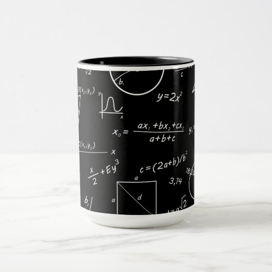 Brainy Black-Board-Kombination mit großer Tasse (Zentrum)