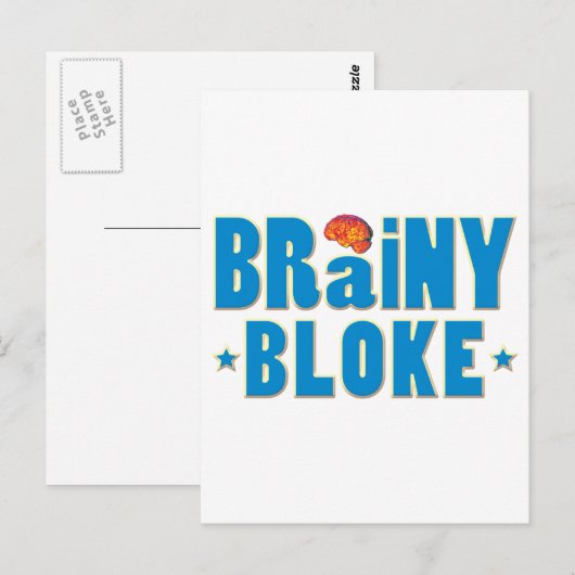 Brainy Bloke Postkarte (Vorne/Hinten)