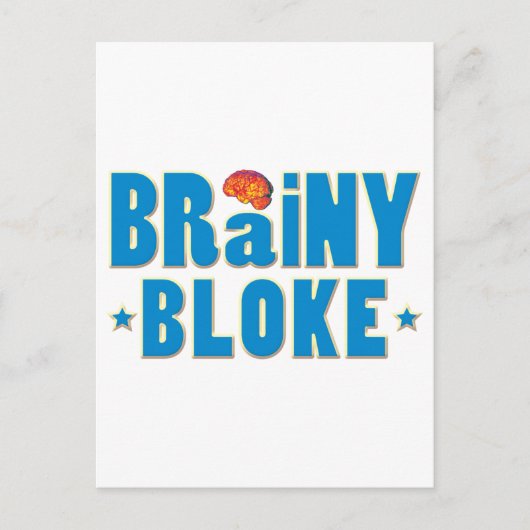 Brainy Bloke Postkarte (Vorderseite)