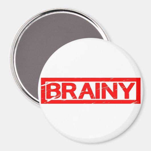 Brainy Briefmarke Magnet (Vorderseite/Rückseite)