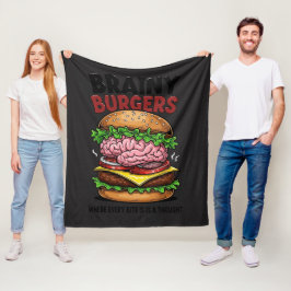 Brainy-Burger-Flanelldecke Fleecedecke